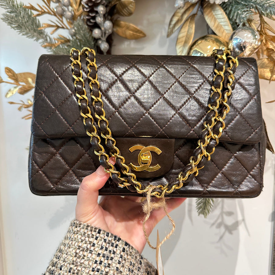 Chanel vintage class flap bag(brown)