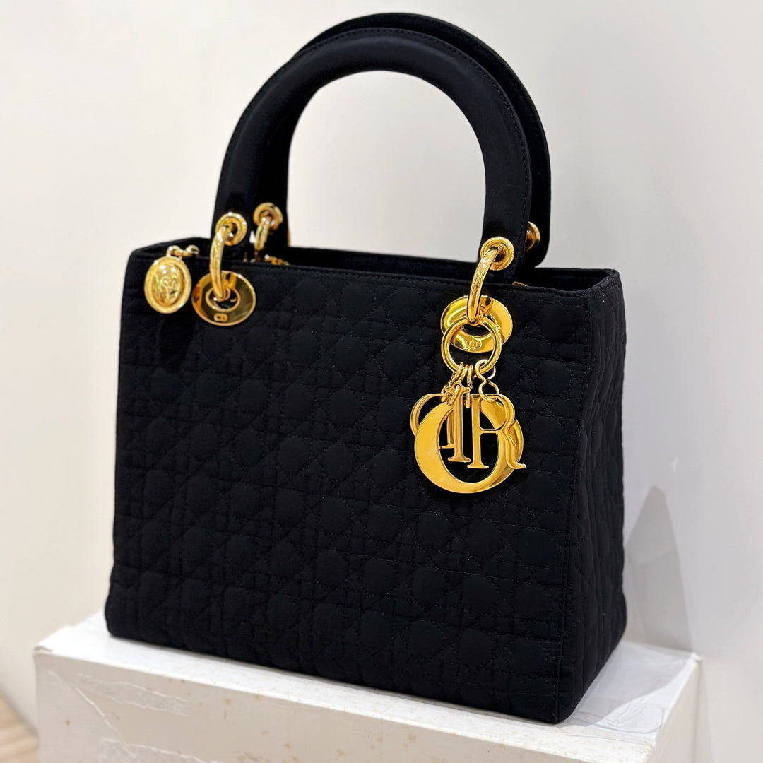 Lady dior vintage nylon handbag