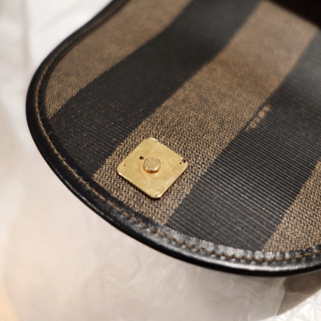 Fendi vintage pequin pvc flap backpack