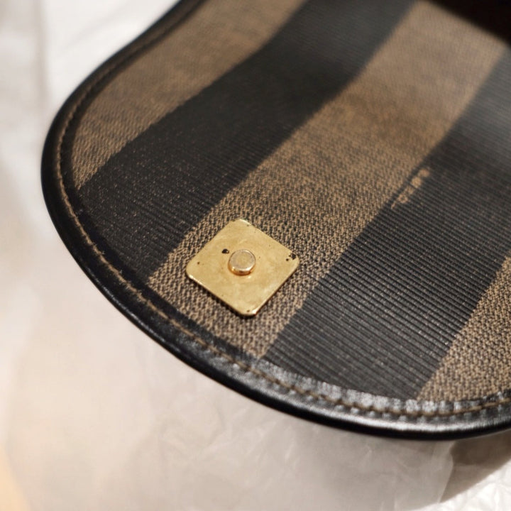 Fendi vintage pequin pvc flap backpack
