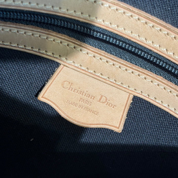 Christian Dior Vintage Trotter Canvas Flap Crossbody Messenger Bag