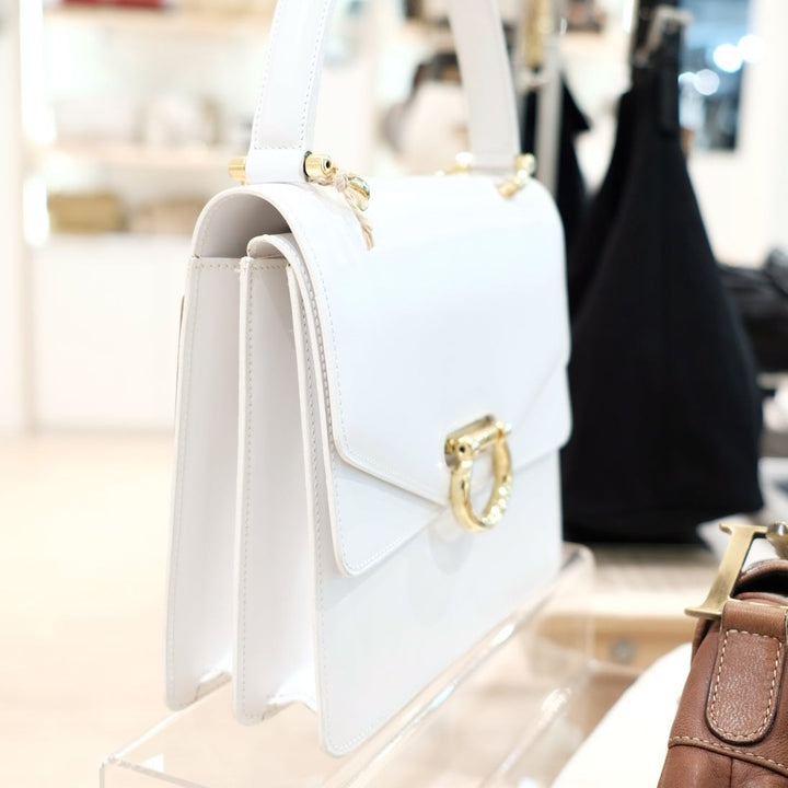 Celine vintage double flap leather handbag