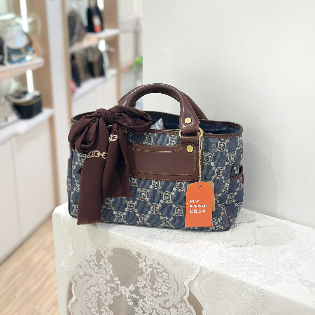 Celine vintage denim macadam boogie handbag