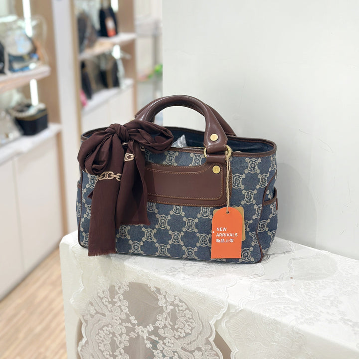 Celine vintage denim macadam boogie handbag