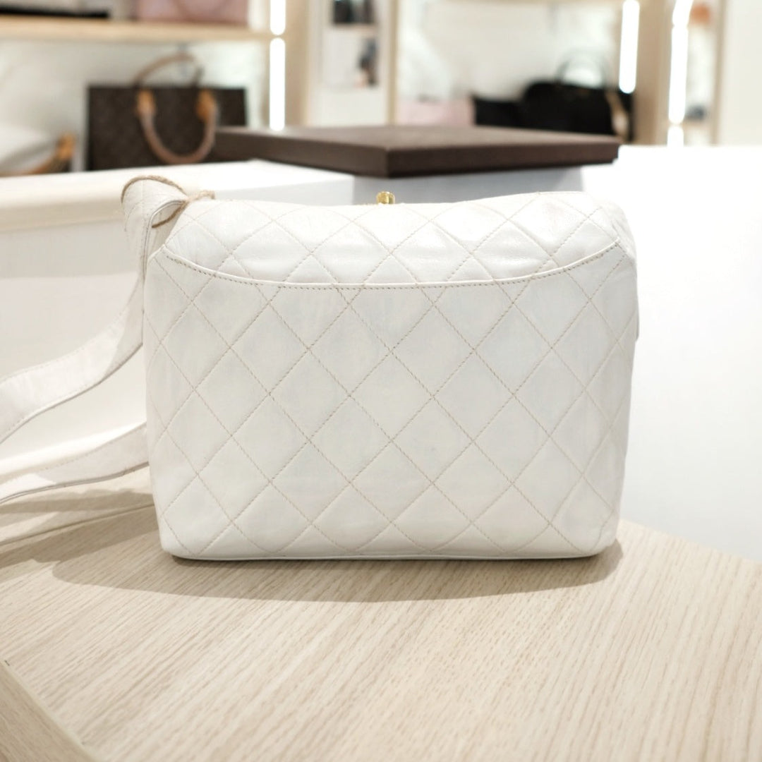 Chanel vintage diamond logo post bag