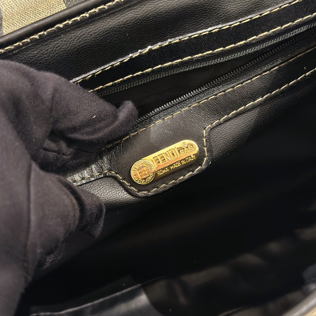 Fendi Pequin PVC Leather 2 Way Bag