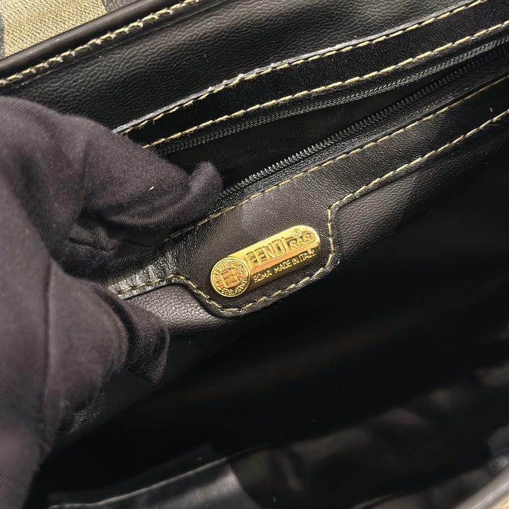 Fendi Pequin PVC Leather 2 Way Bag