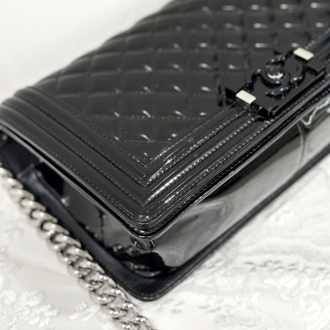 Chanel leboy patent leather bag