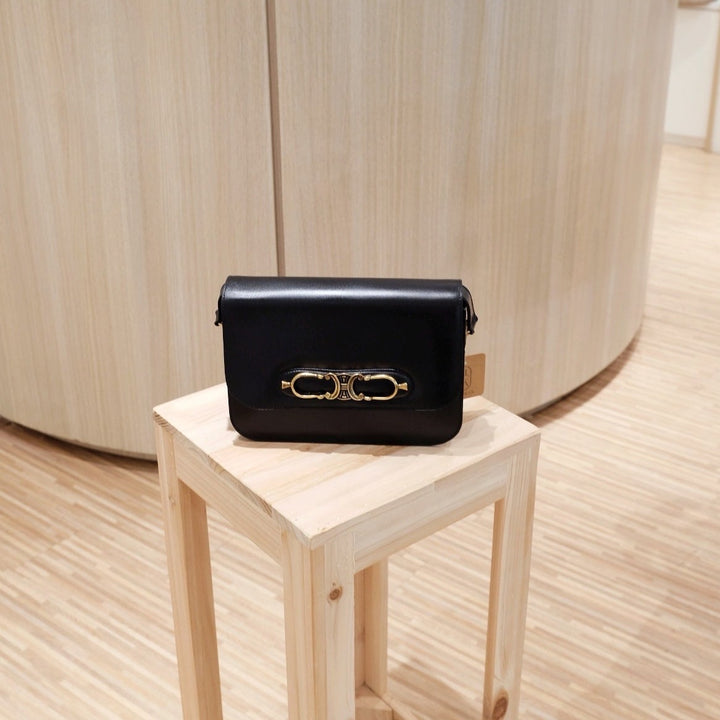 Celine vintage medium triomphe box shoulder bag