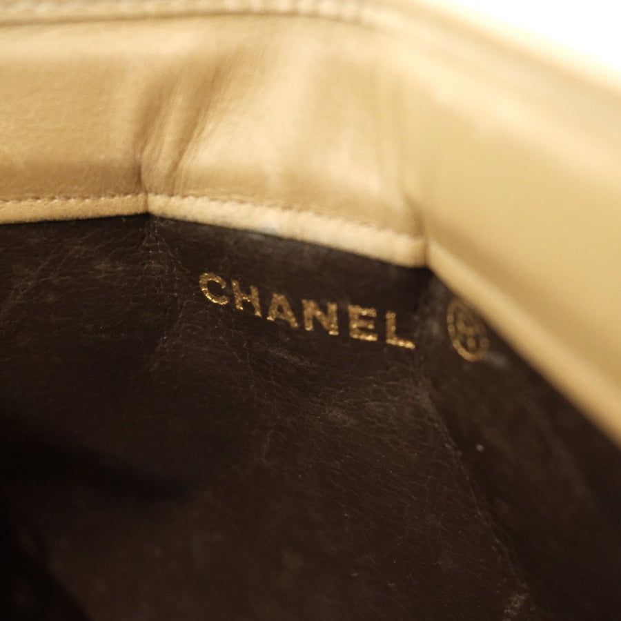 Chanel vintage beige pouch+chain