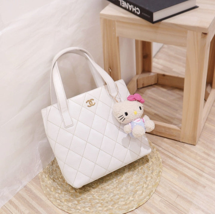 Chanel vintage wild stitch cc caviar tote bag