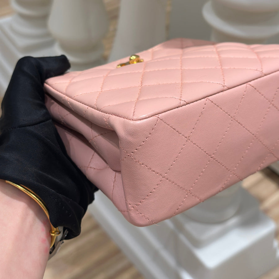 Chanel vintage lambskin gemini kelly bag