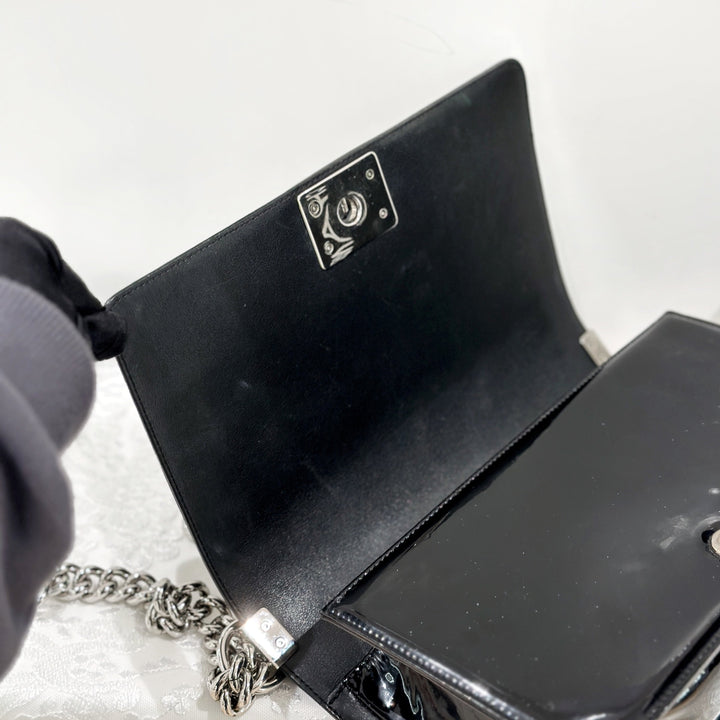 Chanel leboy patent leather bag