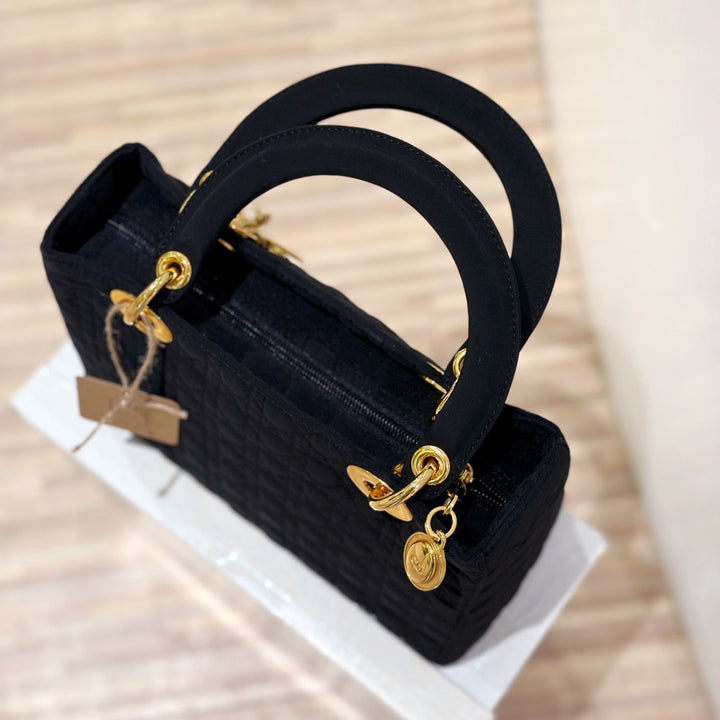 Lady dior vintage nylon handbag