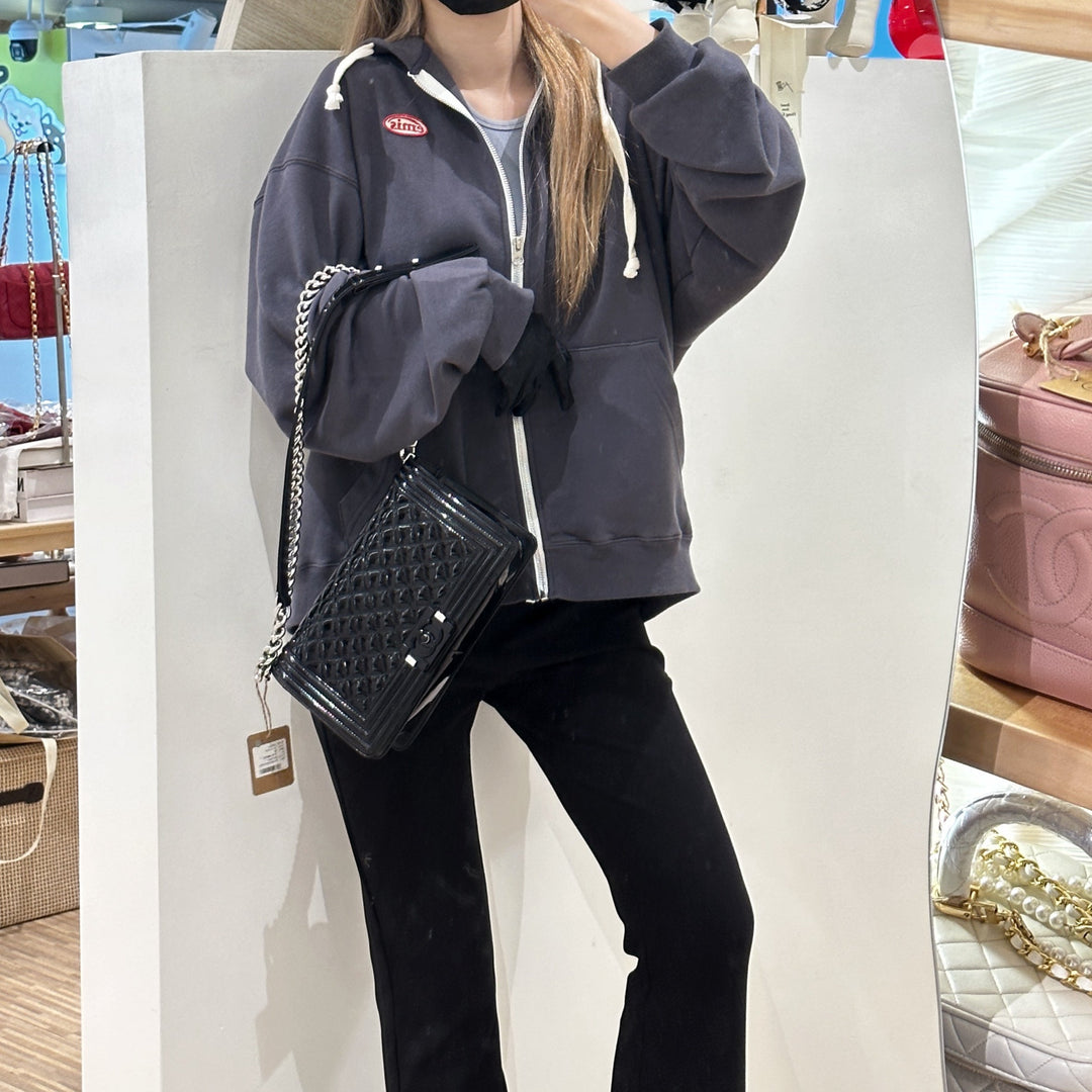 Chanel leboy patent leather bag
