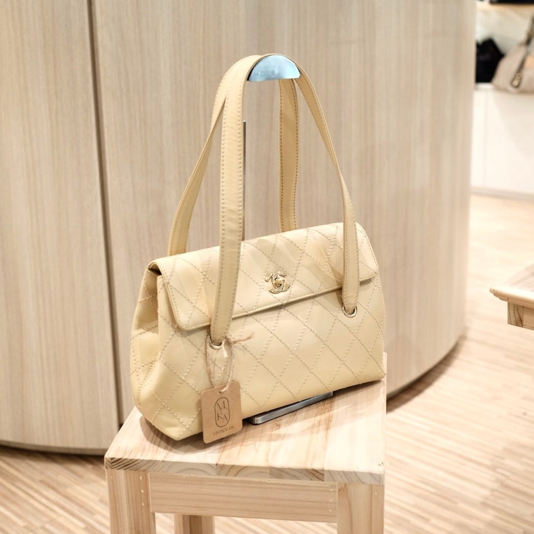 Chanel vintage flap tote bag