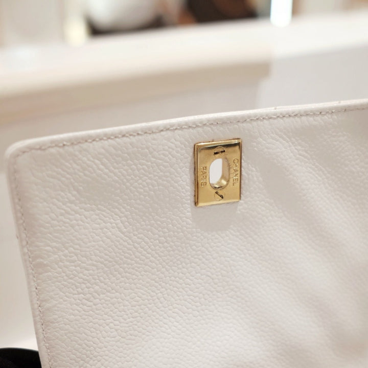 Chanel vintage v shape cowhide belt bag