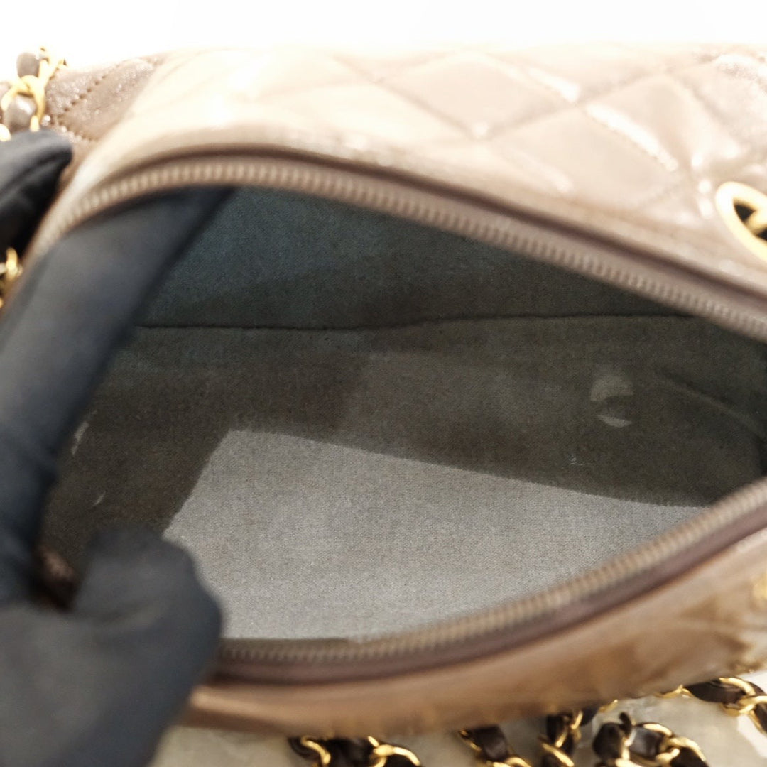 Chanel vintage quilted lambskin cylinder bag