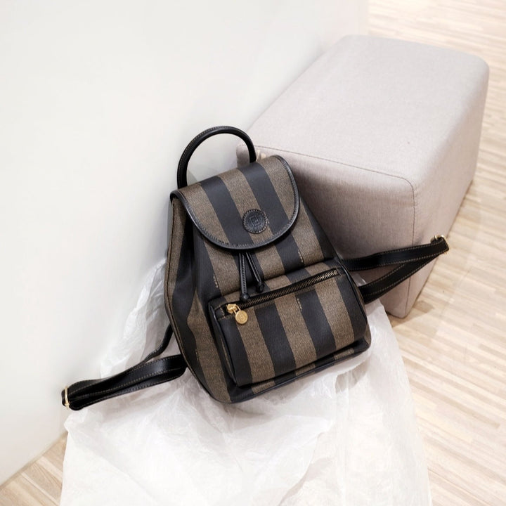 Fendi vintage pequin pvc flap backpack