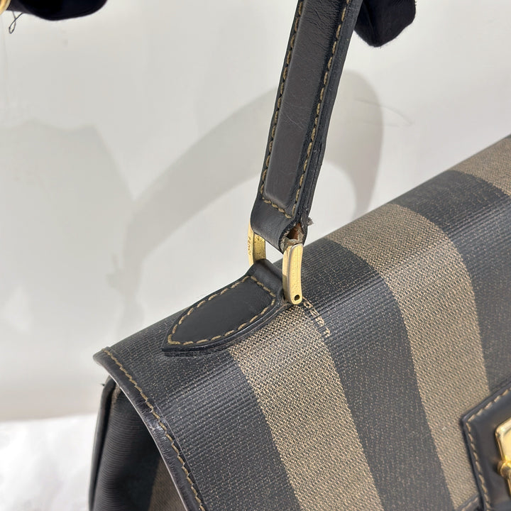 Fendi Pequin PVC Leather 2 Way Bag