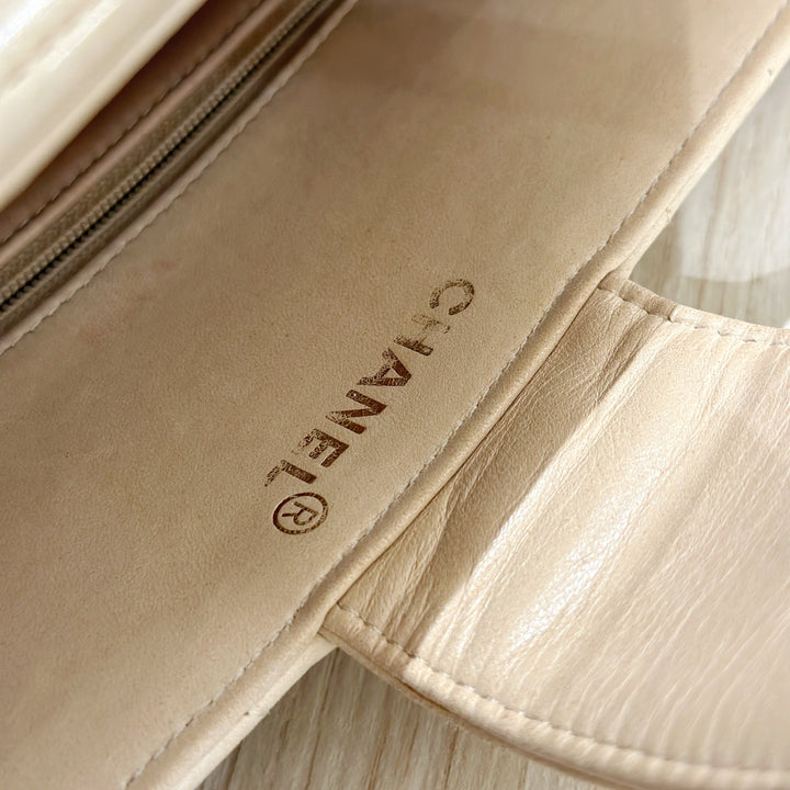 Chanel vintage V shape suede leather tote bag