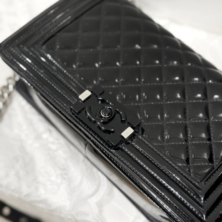 Chanel leboy patent leather bag