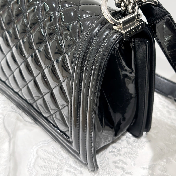 Chanel leboy patent leather bag