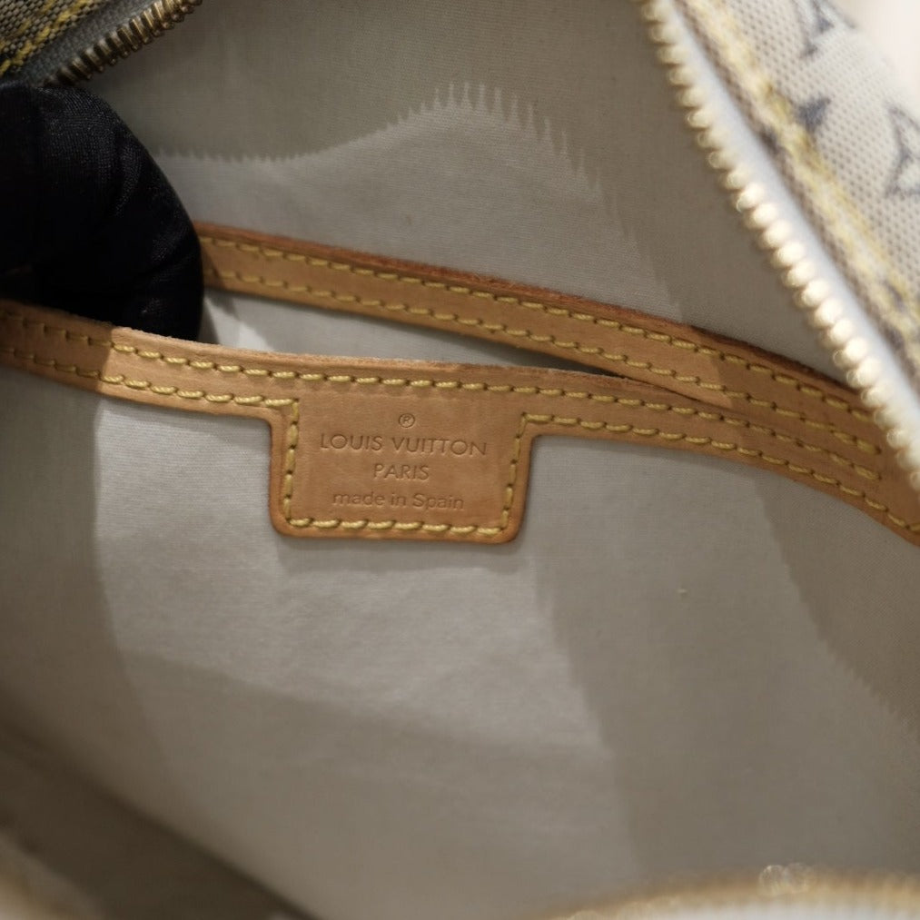 Lv denim round shoulder bag