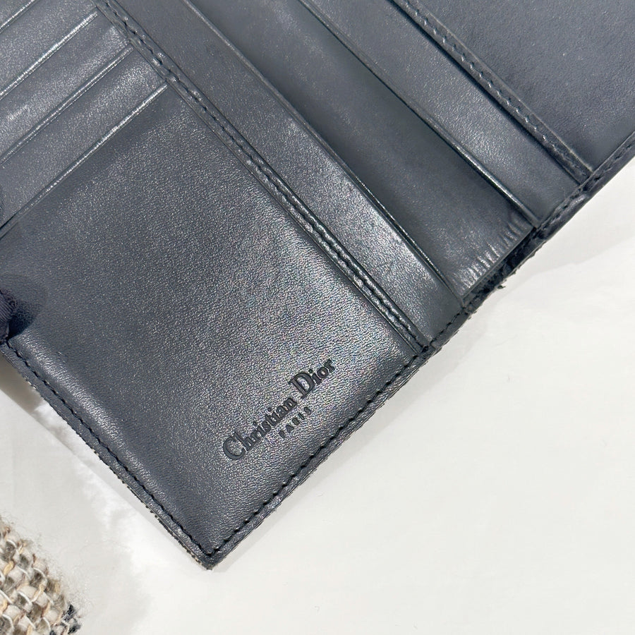 Dior Saddle Trotter Bi-fold Wallet Black