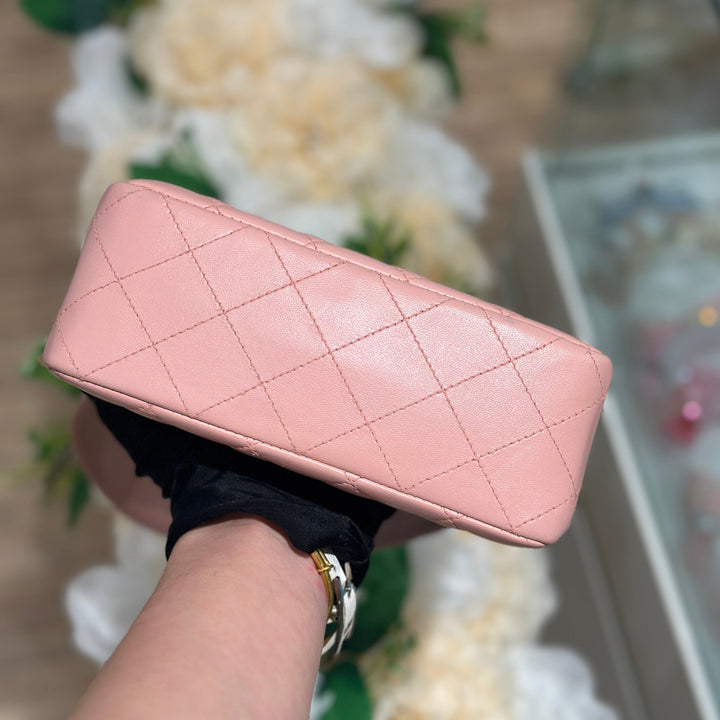 Chanel vintage lambskin gemini kelly bag