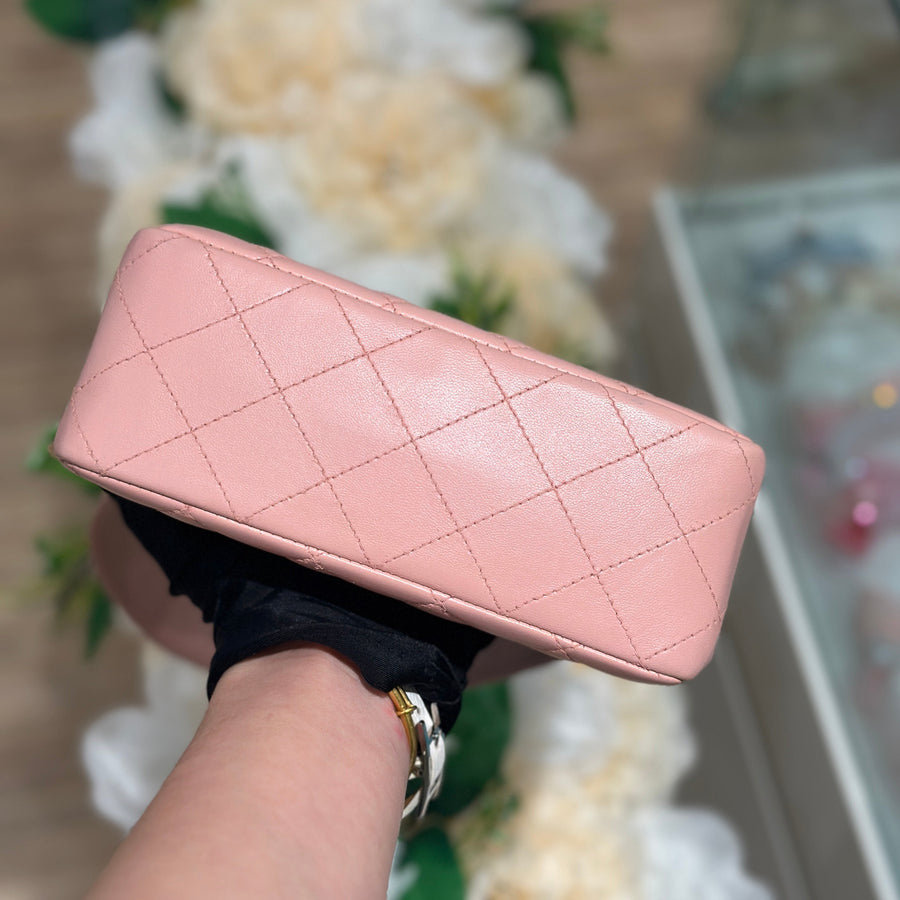 Chanel vintage lambskin gemini kelly bag
