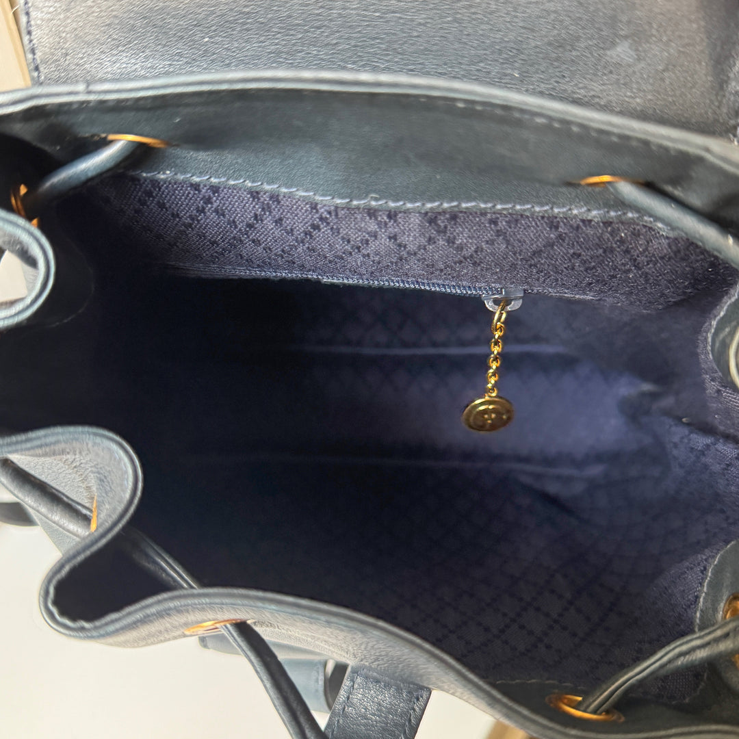 Gucci vintage bamboo backpack（dark green）