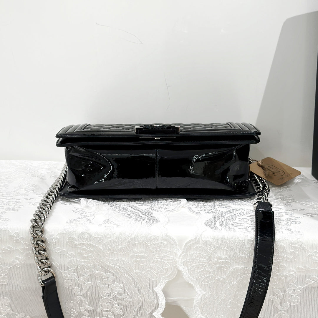 Chanel leboy patent leather bag
