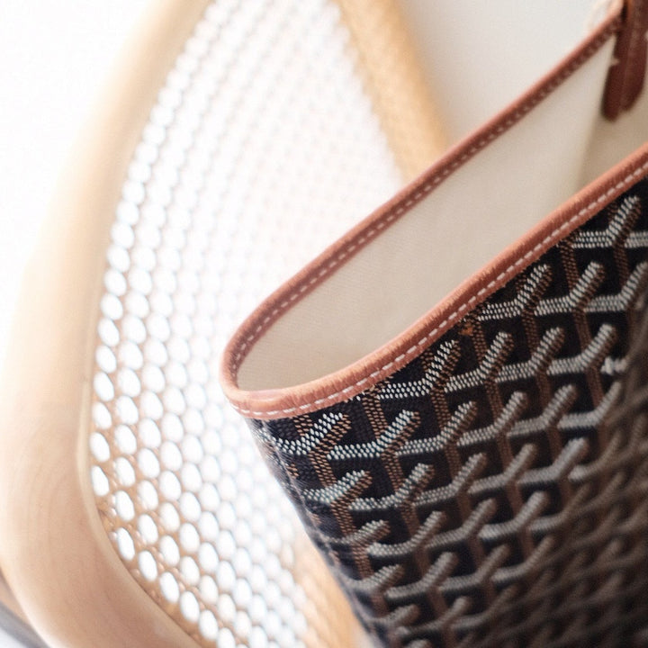 Goyard saint louis GM brown x black with pouch tote bag