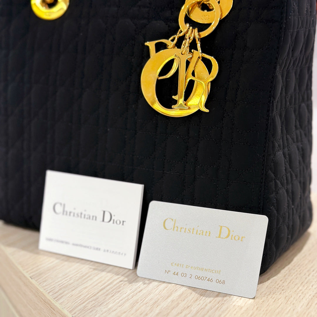 Lady dior vintage nylon handbag