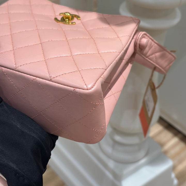 Chanel vintage lambskin gemini kelly bag