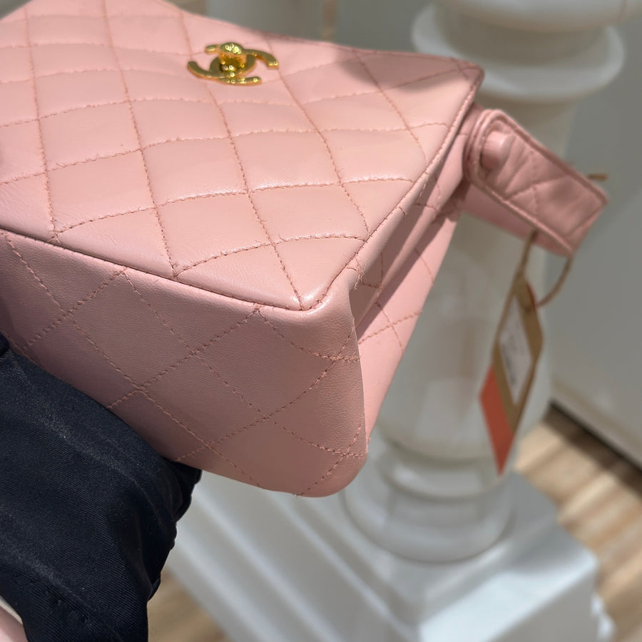 Chanel vintage lambskin gemini kelly bag