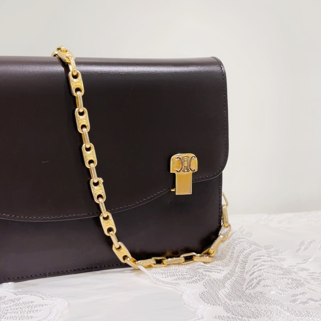 Celine vintage box chain bag