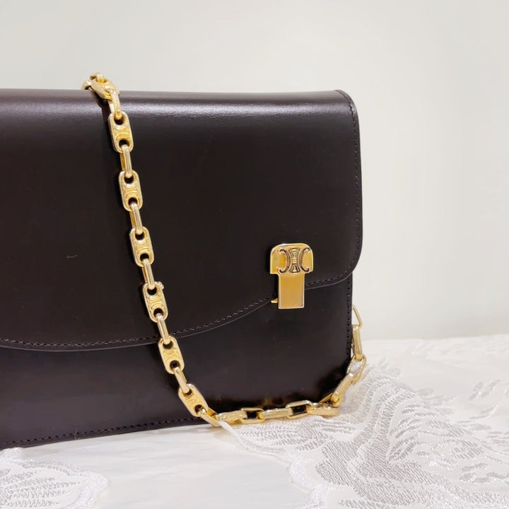 Celine vintage box chain bag
