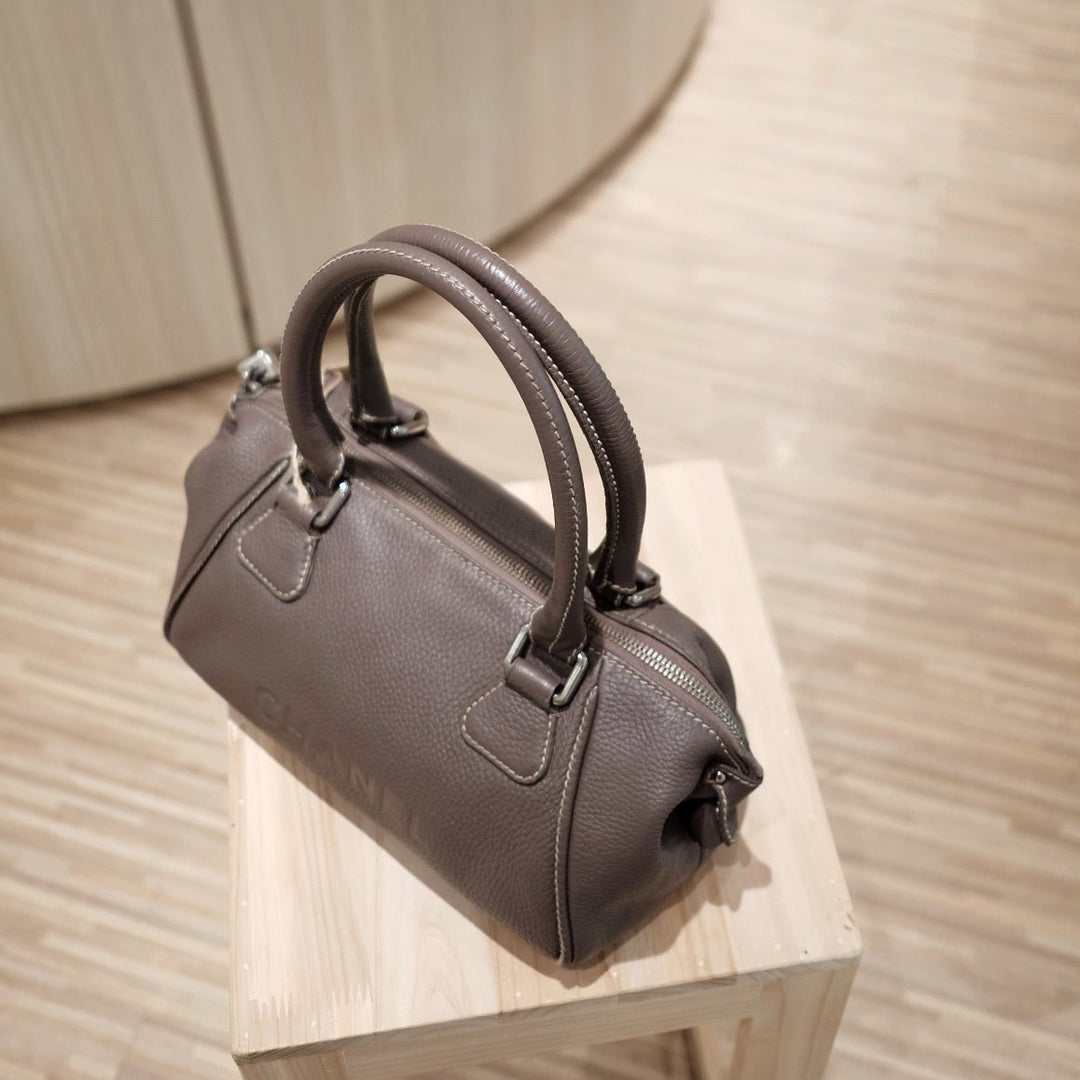 Chanel vintage brown papillon calfskin tassel handbag