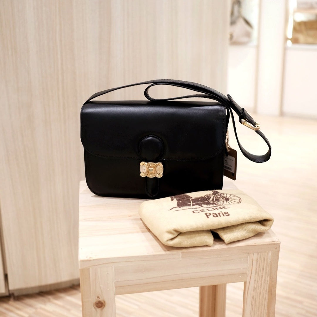 Celine vintage medium triomphe box bag