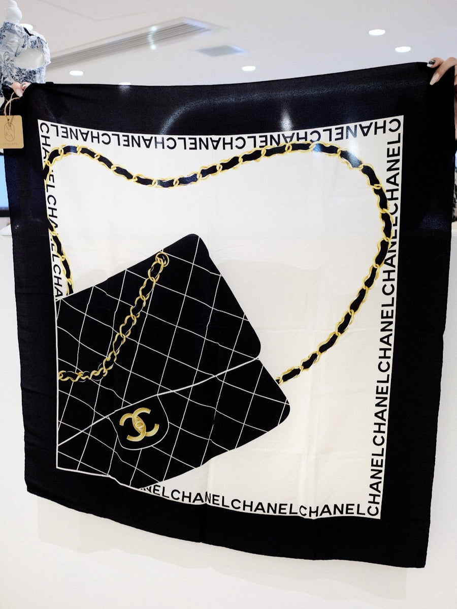 Chanel vintage silk scarf