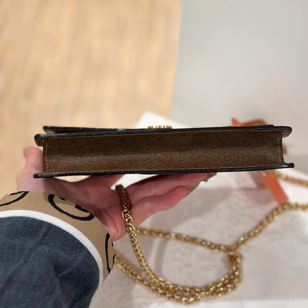 Gucci vintage clutch+chain