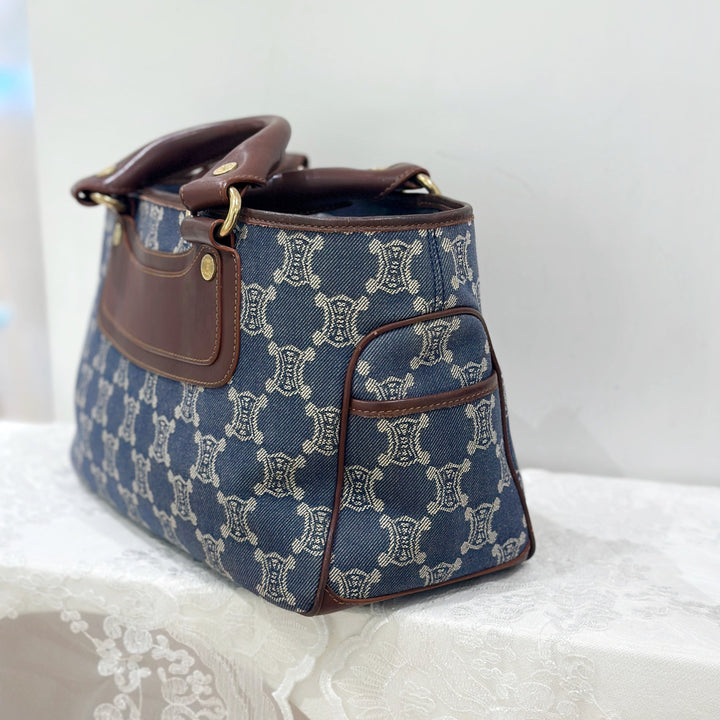 Celine vintage denim macadam boogie handbag