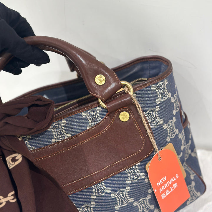 Celine vintage denim macadam boogie handbag
