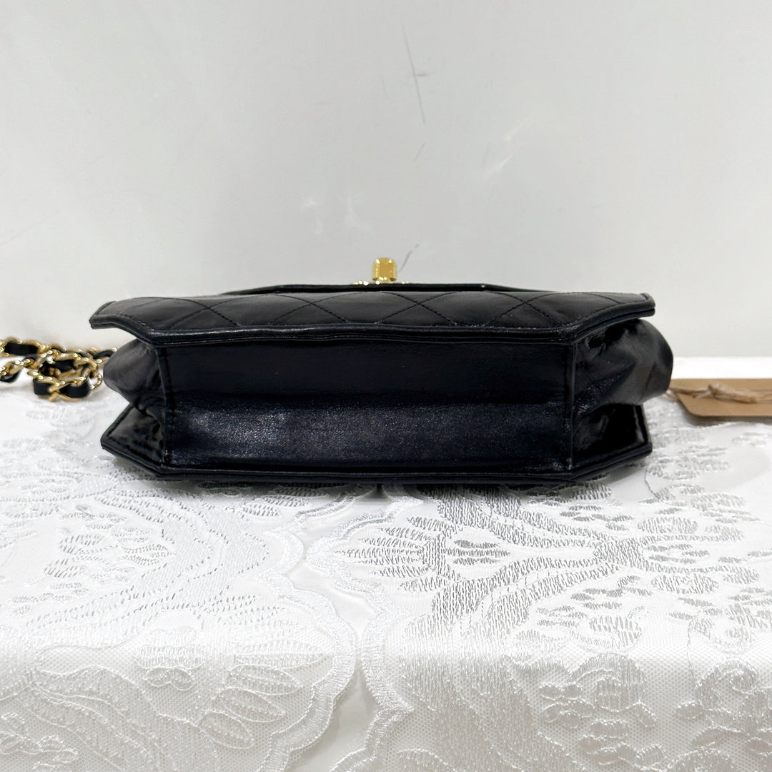 Chanel vintage octagonal quilted chain bag