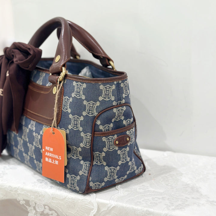 Celine vintage denim macadam boogie handbag