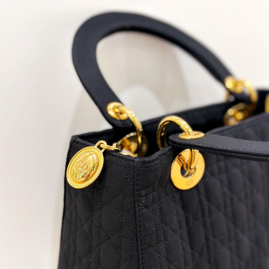 Lady dior vintage nylon handbag