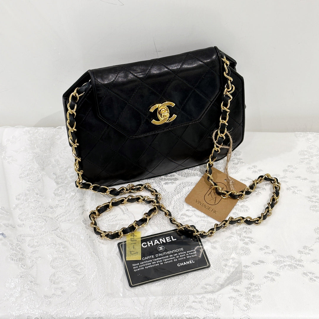 Chanel vintage octagonal quilted chain bag