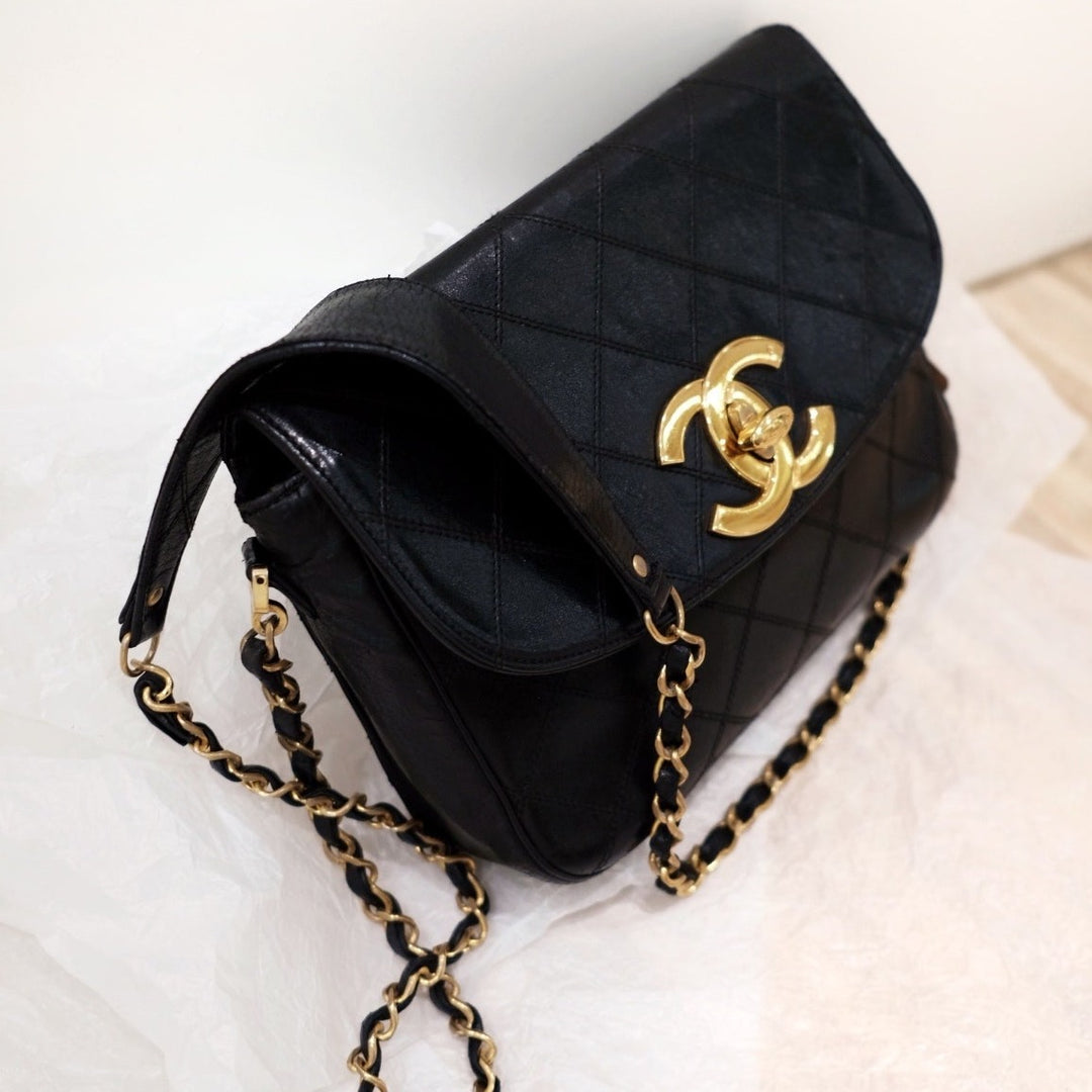 Chanel vintage XL CC mini flap bag